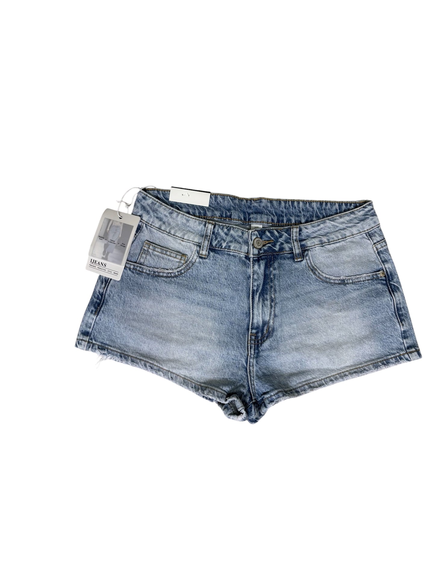 Short in denim a vita bassa