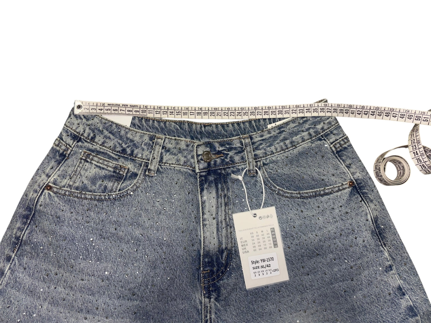 Jeans corto brillanti