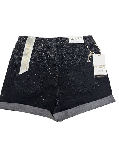 Shorts neri Strass