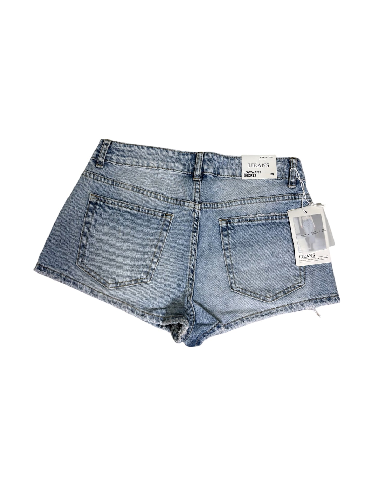 Short in denim a vita bassa