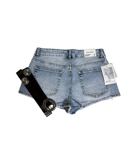Short in denim a vita bassa