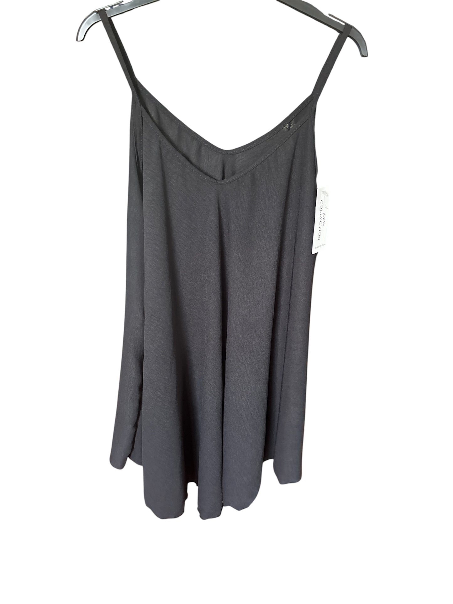 Top a Canottiera Oversize "Soft Drape" Nero