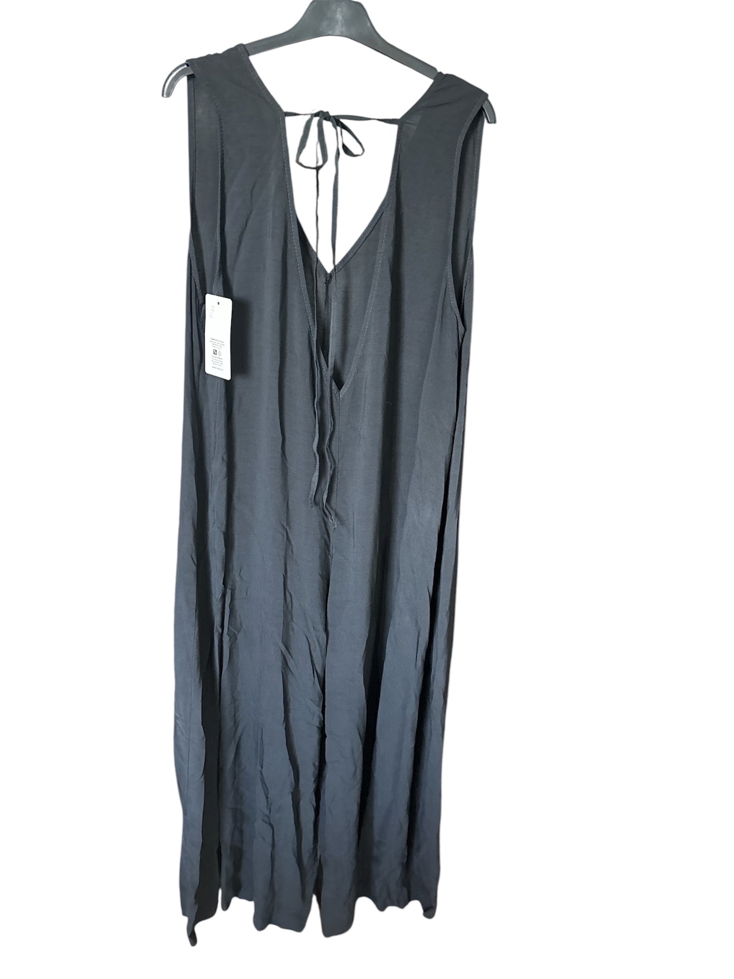 Tuta Intera Fluida Oversize con Scollo a V e Fiocco
