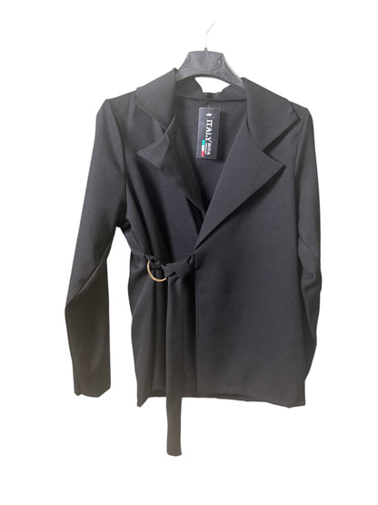 Blazer Asimmetrico a Portafoglio con Dettaglio Anello